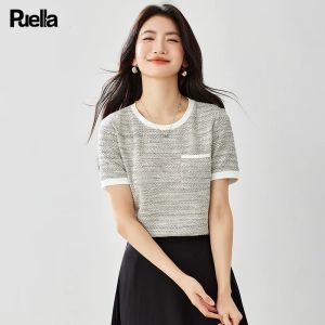puella | Chic Color-block Knit T-Shirt