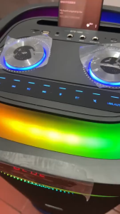 Brodu BTS-1989 IKARAOKE BOX RGB Light Professional System Bluetooh Speaker With Dual Wireless Microphone