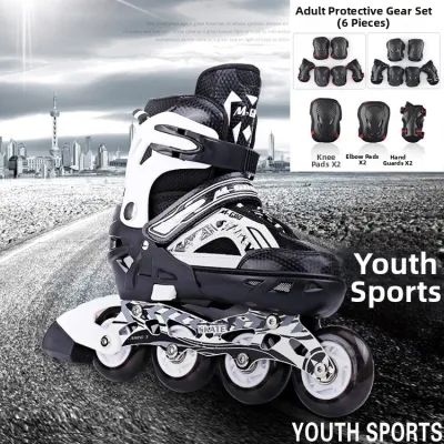 Adjustable Speed Skating Inline Skates Set for Beginners