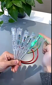 OBENG MINUS PENDETEKSI ARUS LISTRIK 2 IN 1 TESPEN 2 LED OBENG TESPEN DC AC CEK ARUS LISTRIK