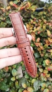 Strap Kulit Jam Tangan Sapi Crazy H Motif Croco Warna Cinnamon Garansi 1 Tahun