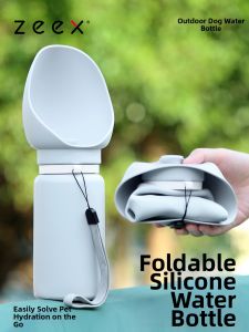 zeex | Food-Grade Foldable Travel Water Bottle for Pets