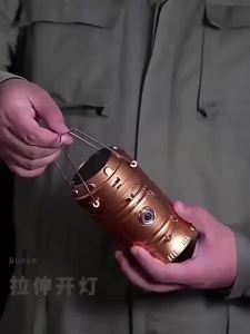 Solar Multifunctional Handheld Camping Lamp Tent Lamp LED Portable Flashlight Portable Waterproof Emergency Powered Work Light