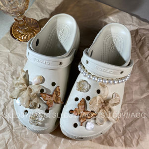 Zhuang Sheng Meng Die ~ Dried Rose Shoe Buckle Chinese Ancient Style Butterfly Shoe Ornament Crocs Hole Shoes Accessories DIY Detachable Accessories