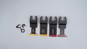 4/24 Pcs Universal Oscillating Saw Blade Kit Professional Saw Blades Multitool Blade Kit with 3 Adapter for Wood Plastic Cutting