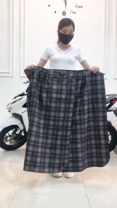 Váy Chống Nắng Xẻ Եà Kaki Có Nút Bấm Chân Tiện Lợi Vải Kaki Cotton Mềm Mại - Kim Yến Mẹ và Bé