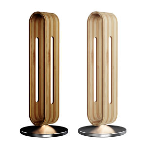 [Vktech] Eco-Friendly Bamboo and Metal Headphone Stand for Earphones and Headsets Durable Construction with Stylish Look