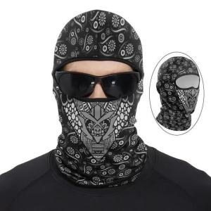 Breathable Ice Silk Balaclava Face Mask UV Protection Helmet Liner Windproof Dustproof Cycling Neck Gaiter for Men Women Summer