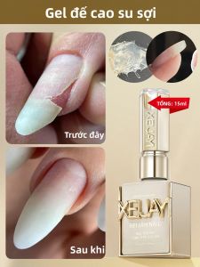 1 Chai 15ml Gel Nền Sợi Cao Su Làm Móng Bộ Dụng Cụ Làm Móng Tự Làm Không Cần Lau Tẩy Được Dùng Tại Nhà