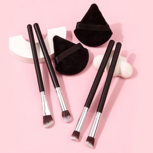 2/4/6 pieces high-quality makeup brush set eyeshadow brush smuder brush eye cover brush & fan-shaped powder puff beauty tools