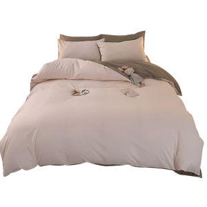 ชุดผ้าห่มผ้าคลุมเตียงผ้าฝ้ายแท้ 4 ชิ้น ชุดนอนหอพักนักเรียน ชุดนอนผ้าฝ้ายผสม 3 ชิ้น ชุดนอนผ้าฝ้ายแท้ 4 ชิ้น