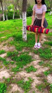 Hiking Hammock Durable Portable Camping Hammock with Strong Load-bearing Capacity Easy Installation Anti-rollover for Single