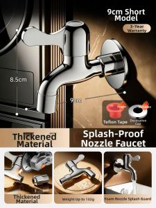 JIAIUIVI | Stainless Steel Single Cold Fast Open Wall-Mounted Faucet for Mop Sink