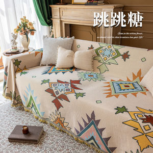 ผ้าคลุมโซฟาสไตล์อเมริกันหรูหราแบบเบาๆ ผ้าคลุมโซฟาสไตล์ย้อนยุคแบบฝ้ายลินิน ผ้าคลุมโซฟาแบบใหม่ ผ้าคลุมโซฟาสไตล์ฝรั่งเศส