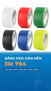 Băng keo dán nền 3M 764 cảnh báo chuyên dùng dán cảnh báo phân ô phân làn cảnh báo nhà xưởng tủ điện (Màu Vàng 50mm X 329m) - Thinksafe Băng Keo Cao Su Vinyl 50Mm X 329M - Lazada