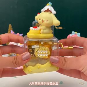 Cute Sanrioed Kuromi My Melody Cinnamoroll Hand Held Music Box Music Box Household Tabletop Decoration Childrens Birthday Gift
