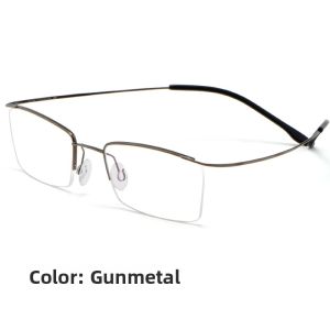 LUYING | Ultra-light Anti-fatigue Prescription Glasses for Presbyopia Titanium Half-frame Stylish Simple