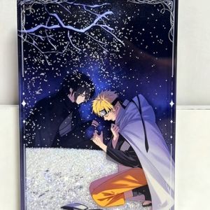 Bandai | Naruto Sasuke Anime Để Bàn Trang Trí Acrylic Cảnh Tuyết Lắc Khối Sưu Tập Trang Trí Bàn Quà Tặng Cho Người Hâm Mộ Cosplay Chống Đỡ