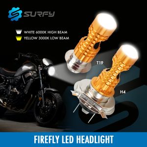 Firefly Headlight Hallogen Dual Bulb H4 T19 Hi/Low Beam White Yellow