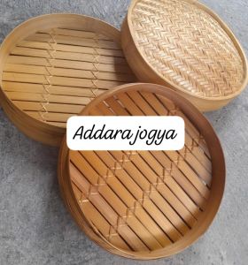 Klakat Bambu Dimsum 30cm 1set 2Wadah+tutup