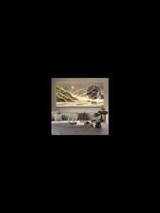 Modern light luxury living room wall clock decorative paintings background wall paintings wall clock hanging paintings