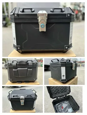 Duhan v8 Top Box 45 Liters with backRest & Metal Base Plate