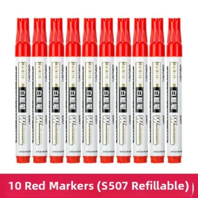 deli | Refillable & Erasable Whiteboard Marker 10 Pack