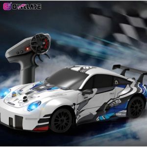 xe điều khiển từ xa Drift Porche Extreme Silver Speed 1/24 4WD tốc độ cao có đèn led chịu va đập