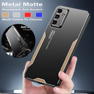 Vivo Y28s Metal Blade Case For Vivo Y03t Y28s Y18 Y18s Y 18 Y03 VivoY18 4G 5G Phone Casing Shockproof Bumper Simple Matte Back Cover Soft TPU Edge Fashion Anti Drop No Fingerprint