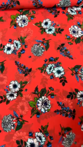 Kain Japan Chiffon Printed Bidang 60" Open Meter (0.5m) LEILIN TEXTILES [Kain Pasang]