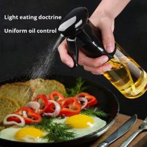 300ML Oil Spray Bottle Dispenser Sprayer with Glass Bottle Anti Leakage Fine Mesh Spray Home Kitchen Air Fryer Spray Bottle Camping BBQ Cooking