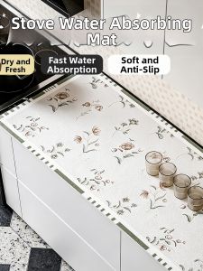 Wash-free Quick-dry Soft Fall-resistant Heat-resistant Kitchen Stove Pad