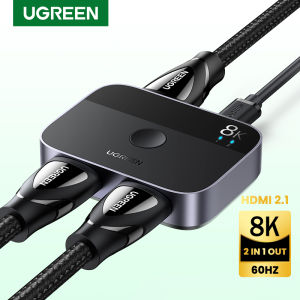 UGREEN HDMI 2.1 Switch 8K60Hz 2 in 1 Out HDMI Switcher Splitter Supports 3D CEC HDR Dolby AC High-Speed 48Gbps 4K120Hz Converter Compatible with PS5/PS4 Fire Stick Xbox Apple TV Blu-Ray Player