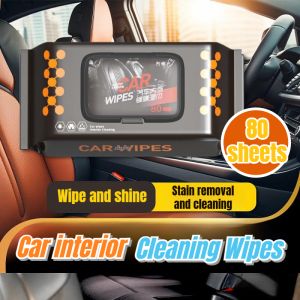 【In the middle of a mad rush!】Car Interior Cleaning In Addition To The Towel Car Coating Leather Care Seat Special Strong Multi-Function Wiping The Car Diviner汽车内饰清洁湿巾