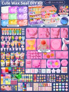 Gel Wax Squeezable Play Set DIY Kit Childrens Toy