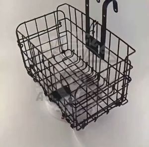 WTH Bicycle front basket foldable bicycle rear basket mountain bike hard metal bag bicycle accessories front frame