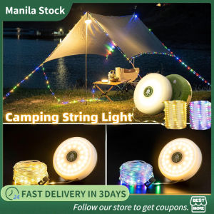4in1 Camping String Lights Rechargeable Tent Lights Waterproof LED Lamp for Outdoor Christmas String Light