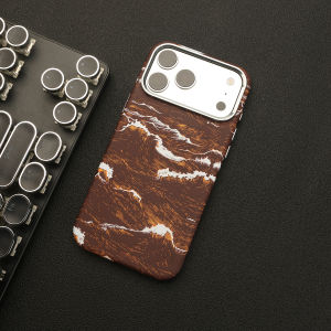 Carbon Fiber PC Sea Wave Tide Texture Case For iPhone 18 Air 17 16 15 14 13 Pro Max For Magsafe Magnetic Shockproof Charge Cover