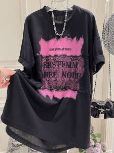 Spring Summer Womens Loose Fit Short Sleeve T-Shirt Versatile Stylish Top Korean Style Casual Wear for All Body Types