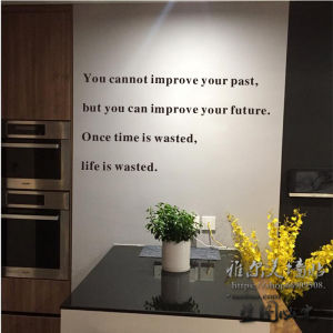 Inspiring English Letter Wall Stickers Waterproof PVC Room Background Decorations for Bedroom Glass Window Modern Minimalist Style