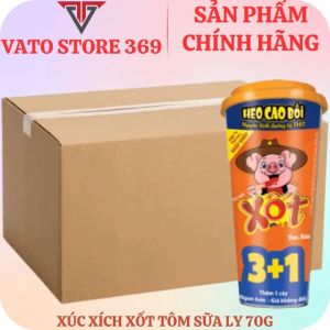 Xúc xích HEO CAO BỒI xốt tôm sữa ly 70g