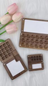 Hộp gỗ đựng màu nước handmade có nam châm 8/12/24 ô tiện lợi mang đi