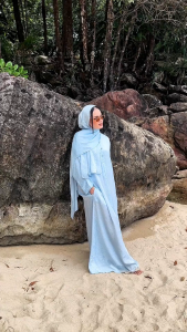 ZAIKHA | Abaya Lulwa [8 Warna Abaya 2-in-1 with Shawl Heavy Santorini]