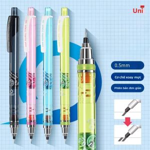 UNI Kuru Toga 0.5mm Bút Chì Cơ Khí M5-450T Nhật Bản Văn Phòng Phẩm Chì Xoay Than Chì Có Thể Thu Vào Thân Nhựa HB