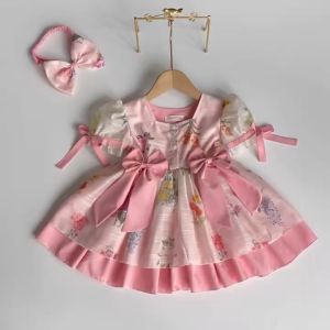 TT48 Váy công chúa hồng RIOKIDS đầm cho bé gái sơ sinh đầy tháng quà tặng thôi nôi