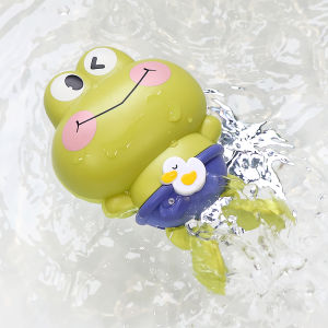 QICHEN | Baby Bath Toy: Little Frog Plays in Water Swims Wind-Up Turtle for Infants and Toddlers (Boys and Girls)