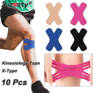 Buzesty 10PCS Gym Kinesiology TapeX-Type Muscle Tape for GymMuscle Protection JointsRelieve Muscle SorenessPre-Cut Latex Free