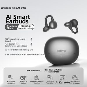 kinyo | Clip-on AI Wireless Open-ear Bone Conduction Sports Headphones