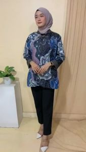 PROMO KEMEJA BATIK LENGAN PENDEK MASA KINI TERMURAH DAN TERBARU EXCLUSIVE M L XL XXL XXXL 4XL 5XL 6XL JUMBO Hem