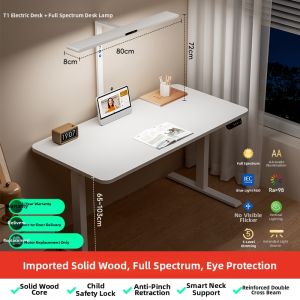 MEIHAOTONGNIAN | Electric Adjustable Study Table with Eye Protection Light Desk 1pc